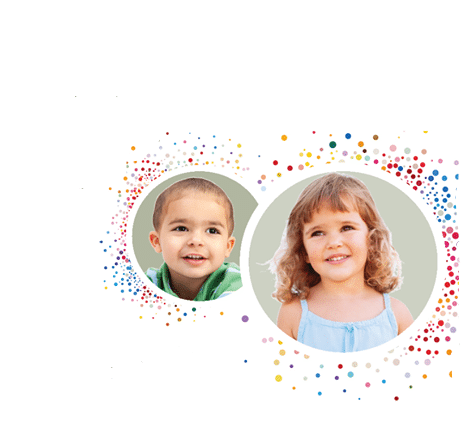 children in circle graphic